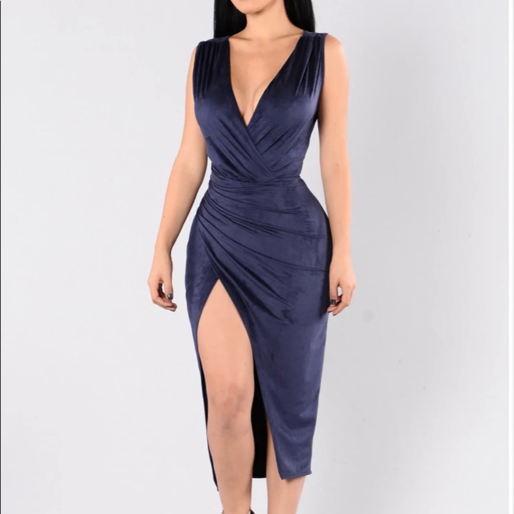 Fashion Nova Blue Bodycon Dress
